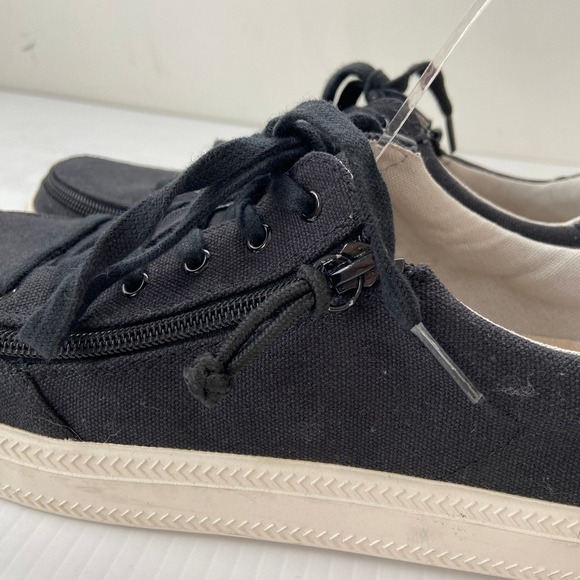 Billy Classic Lace Low Black Canvas Zip Around Sneakers Womens 8M - Picture 6 of 11